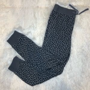 Danskin Now girls cheetah heart joggers SZ L 10-12